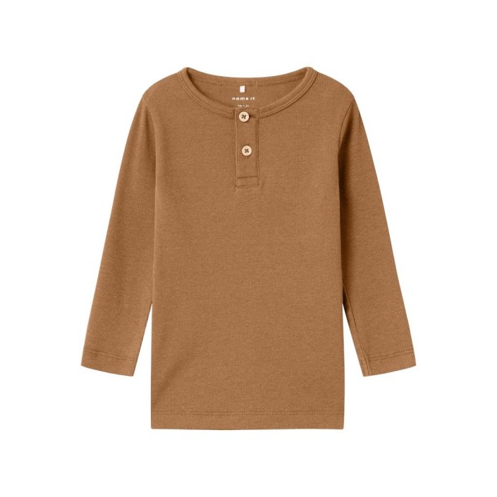 NAME IT MINI NMMKAB LS SLIM TOP Almond | Freewear NMMKAB LS SLIM TOP - www.freewear.nl - Freewear