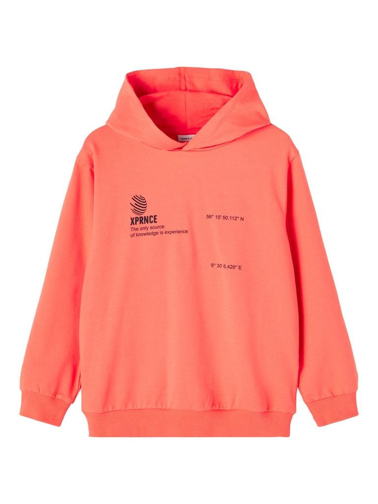 name it NKMDELIX LS SWEAT W HOOD UNB Jongens Trui - Maat 134/140