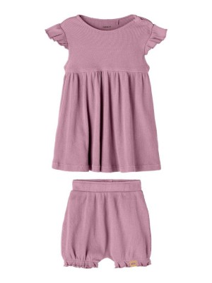Name It NBFJONNA CAPSL DRESS SET Lilas | Freewear NBFJONNA CAPSL DRESS SET - www.freewear.nl - Freewear