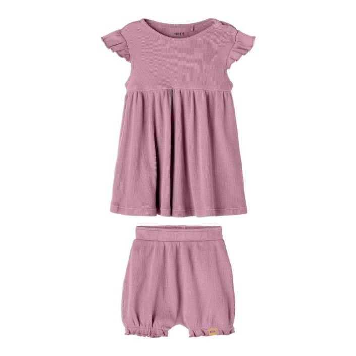 Name It NBFJONNA CAPSL DRESS SET Lilas | Freewear NBFJONNA CAPSL DRESS SET - www.freewear.nl - Freewear