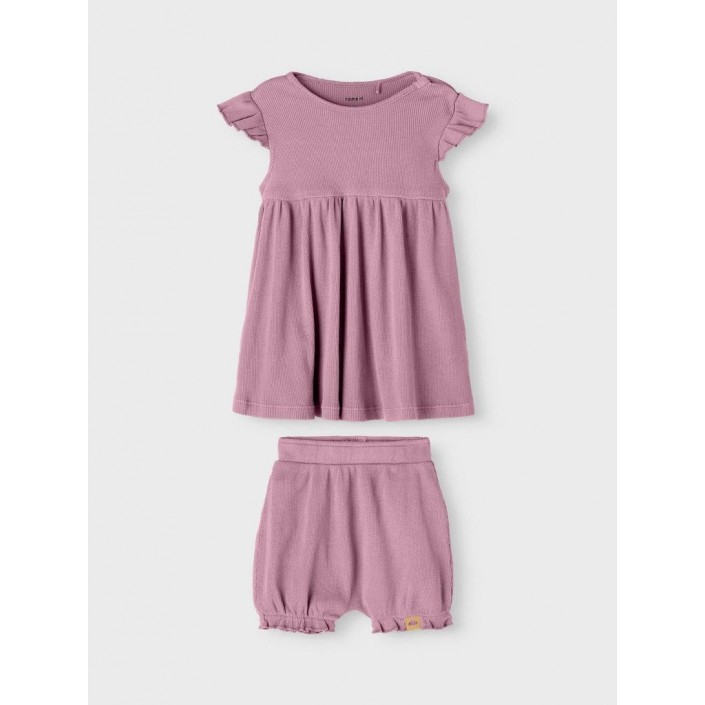 Name It NBFJONNA CAPSL DRESS SET Lilas | Freewear NBFJONNA CAPSL DRESS SET - www.freewear.nl - Freewear