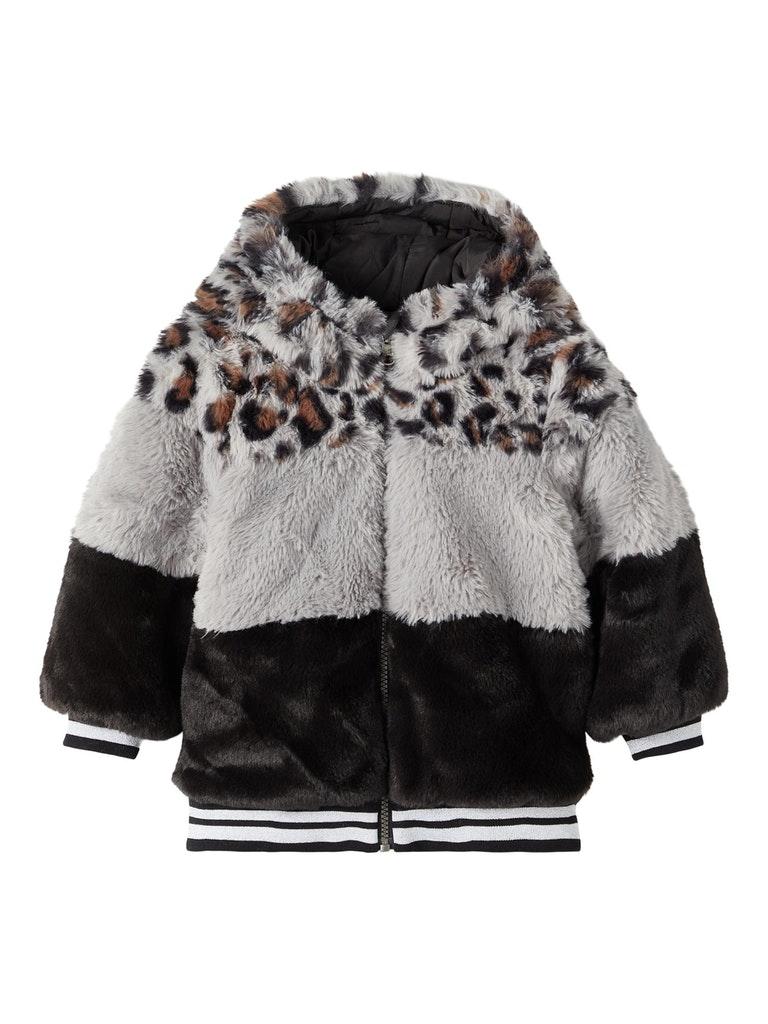 NAME IT NMFMARIKE REV FAUX FUR JACKET Meisjes Jas - Maat 104