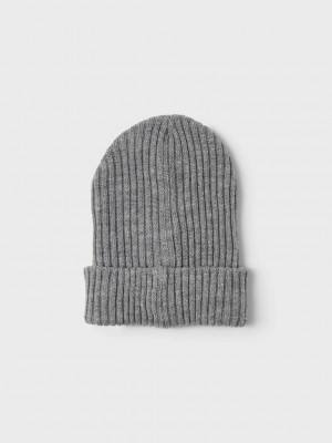 NAME IT KIDS NKNMILAN KNIT HAT2 NOOS Grey Melange | Freewear NKNMILAN KNIT HAT2 NOOS - www.freewear.nl - Freewear