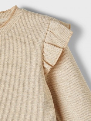 NAME IT MINI NMFSICLO LS DRESS Gilded Beige | Freewear NMFSICLO LS DRESS - www.freewear.nl - Freewear