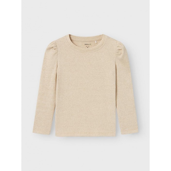 NAME IT MINI NMFSICLO LS TOP Gilded Beige | Freewear NMFSICLO LS TOP - www.freewear.nl - Freewear