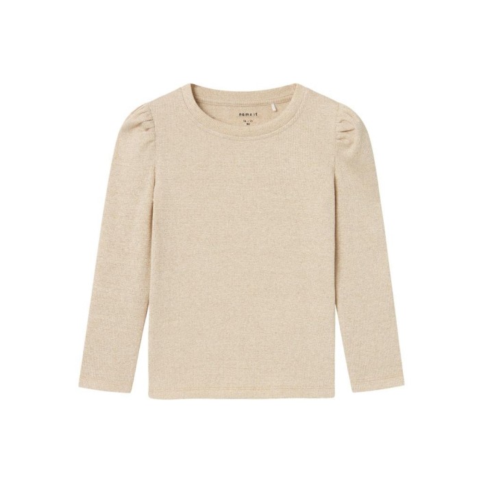 NAME IT MINI NMFSICLO LS TOP Gilded Beige | Freewear NMFSICLO LS TOP - www.freewear.nl - Freewear