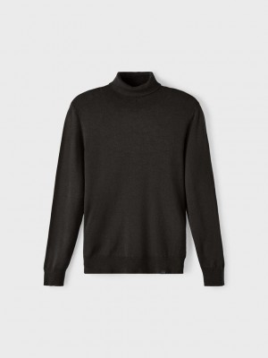 NAME IT KIDS NKMRALOSO LS ROLLNECK KNIT Black | Freewear NKMRALOSO LS ROLLNECK KNIT - www.freewear.nl - Freewear