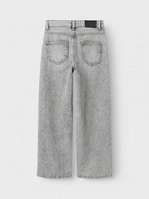 NAME IT KIDS NKFROSE HW WIDE JEANS 1411-TE NOOS Light Grey Denim | Freewear NKFROSE HW WIDE JEANS 1411-TE NOOS - www.freewear.nl - Freewear