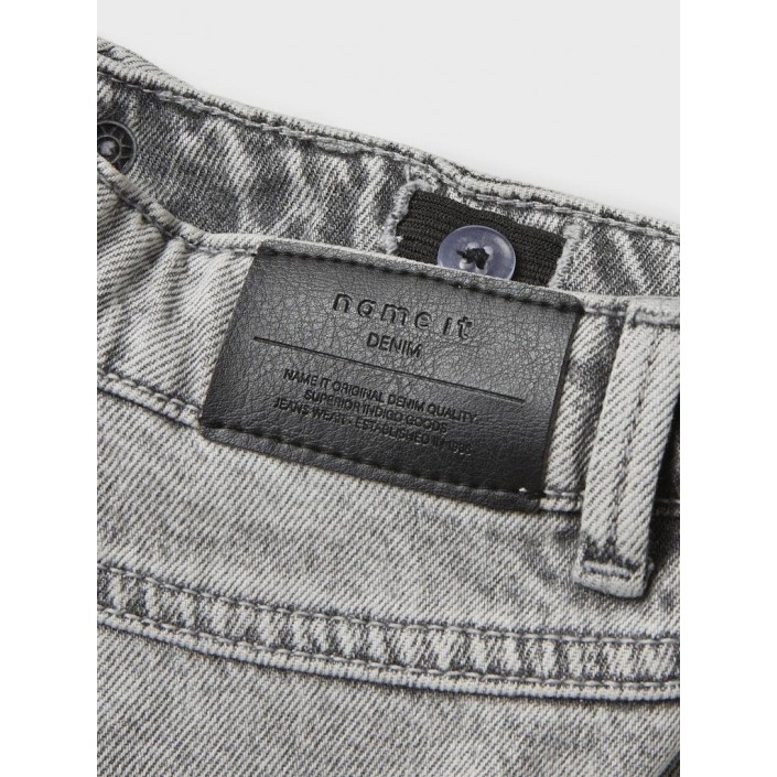 NAME IT KIDS NKFROSE HW WIDE JEANS 1411-TE NOOS Light Grey Denim | Freewear NKFROSE HW WIDE JEANS 1411-TE NOOS - www.freewear.nl - Freewear