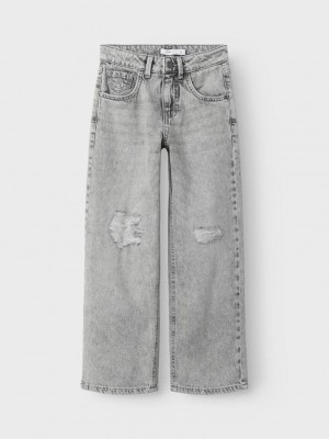 NAME IT KIDS NKFROSE HW WIDE JEANS 1411-TE NOOS Light Grey Denim | Freewear NKFROSE HW WIDE JEANS 1411-TE NOOS - www.freewear.nl - Freewear