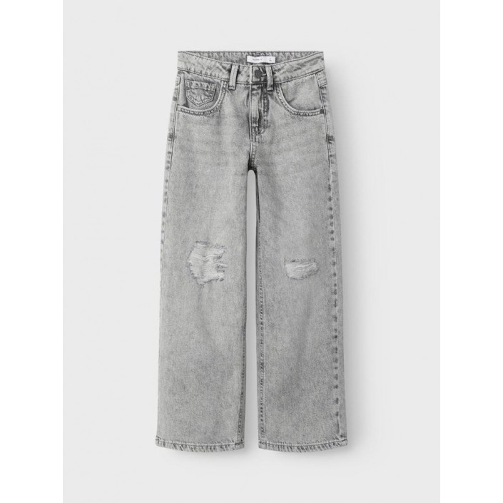 NAME IT KIDS NKFROSE HW WIDE JEANS 1411-TE NOOS Light Grey Denim | Freewear NKFROSE HW WIDE JEANS 1411-TE NOOS - www.freewear.nl - Freewear