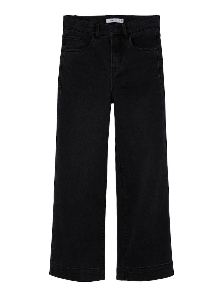 Name It Jeans Nkfrose Hw Wide Jeans 1356-on Noos 13211701 Black Denim Dames Maat - W122