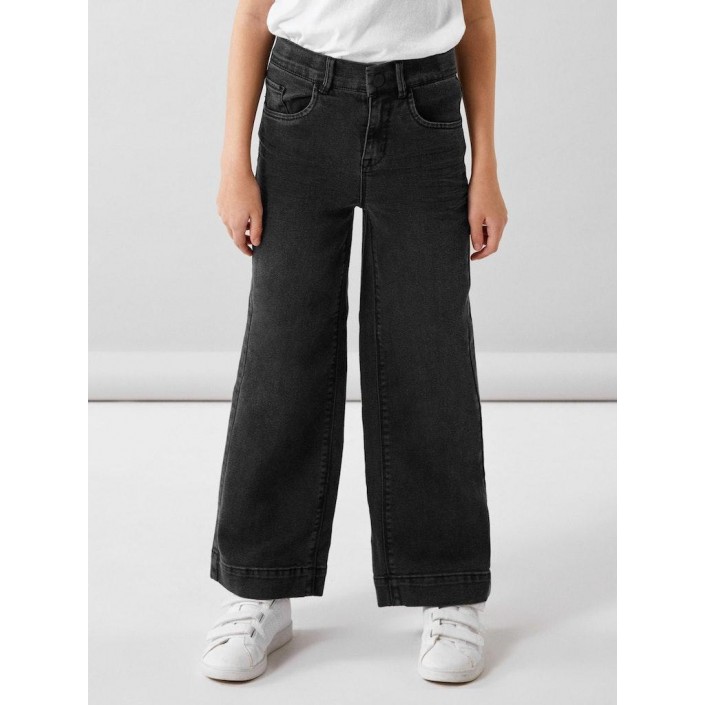 NAME IT KIDS NKFROSE HW WIDE JEANS 1356-ON NOOS Black Denim | Freewear NKFROSE HW WIDE JEANS 1356-ON NOOS - www.freewear.nl - Freewear