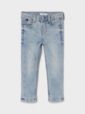 NAME IT MINI NMMTHEO XSLIM JEANS 1104-CL T Light Blue Denim | Freewear NMMTHEO XSLIM JEANS 1104-CL T - www.freewear.nl - Freewear