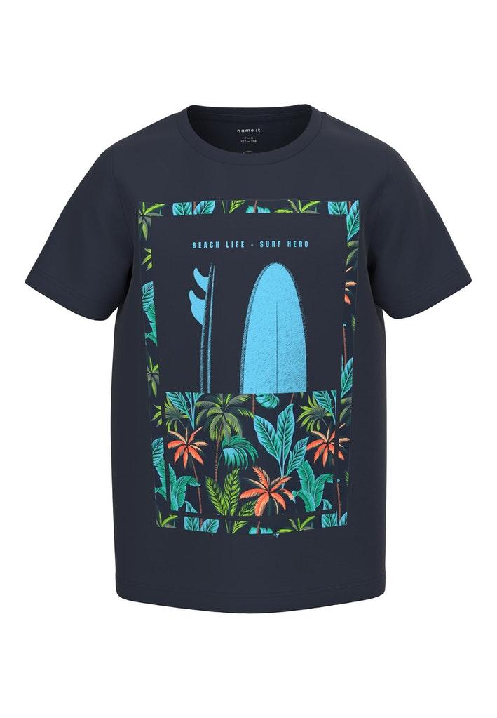 Name it Jongens kleding Blauwe Tshirt Zolo - 116