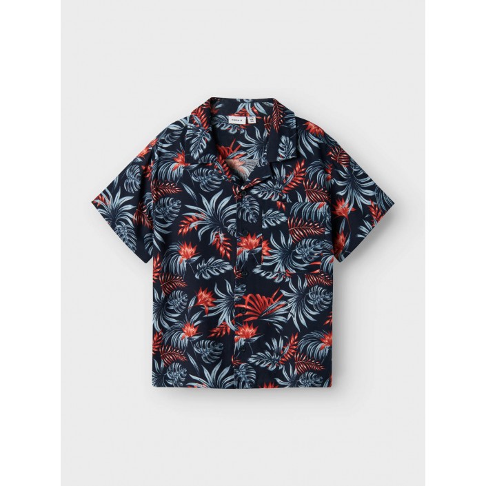 NAME IT KIDS NKMFERANE SS SHIRT BOX Navy Blazer | Freewear NKMFERANE SS SHIRT BOX - www.freewear.nl - Freewear