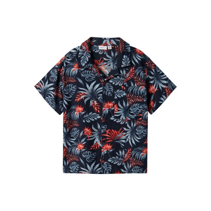 NAME IT KIDS NKMFERANE SS SHIRT BOX Navy Blazer | Freewear NKMFERANE SS SHIRT BOX - www.freewear.nl - Freewear