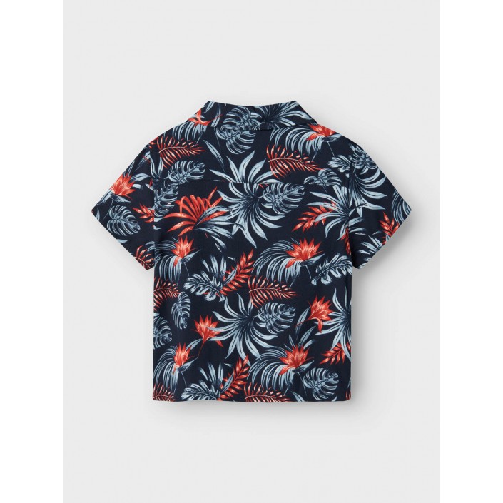 NAME IT MINI NMMFERANE SS SHIRT BOX Navy Blazer/TROPICAL | Freewear NMMFERANE SS SHIRT BOX - www.freewear.nl - Freewear