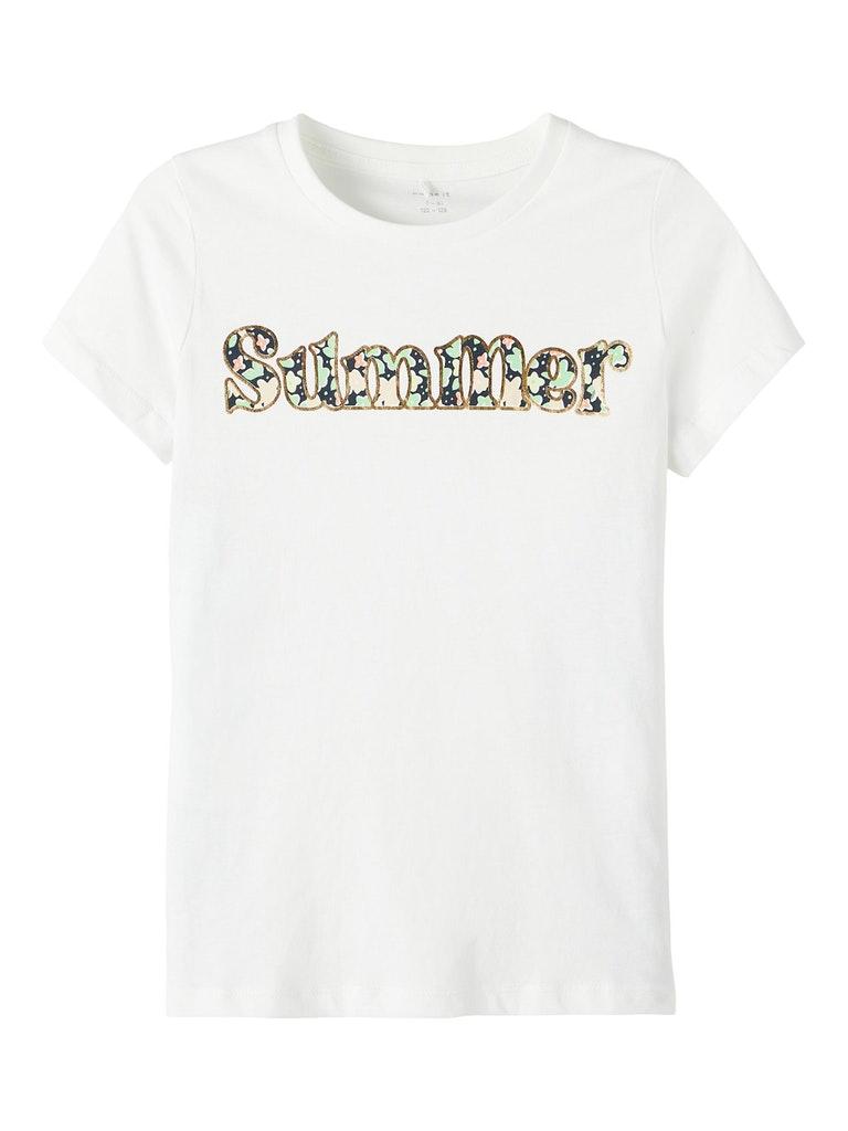 Name it Meisjes Kinderkleding Tshirt Femelina Bright White - 146/152