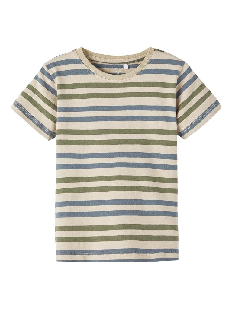 Name it Jongens Gestreepte Tshirt Falke Humus - 80
