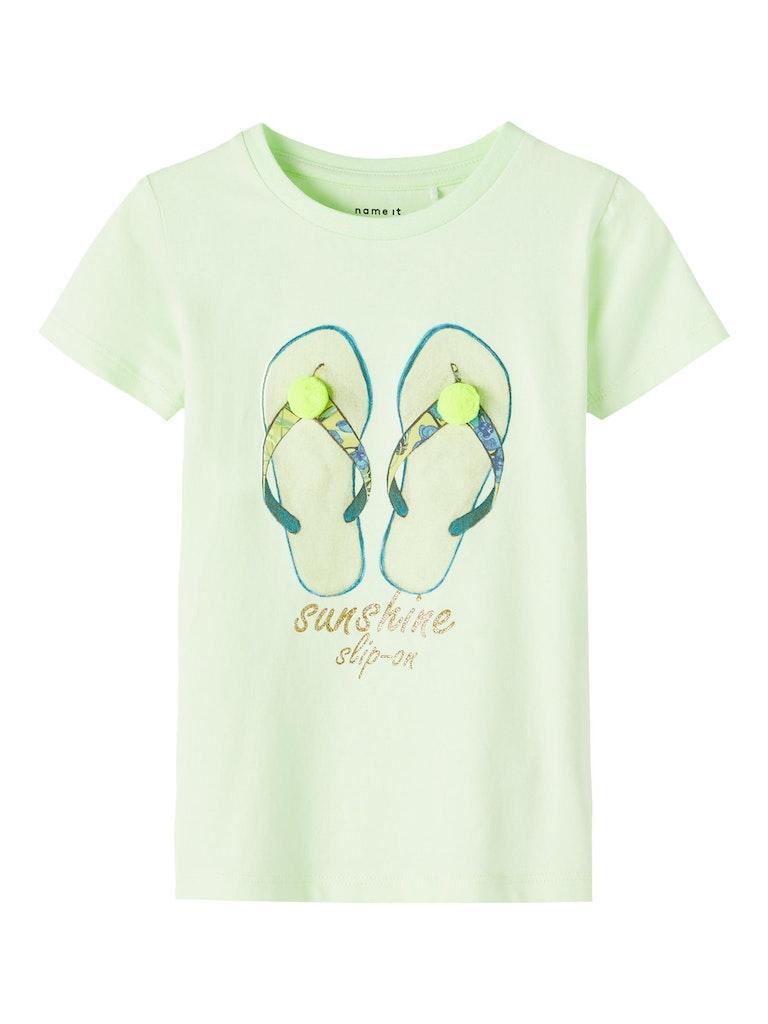 Name it t-shirt meisjes - groen - NMFfransisca - maat 86
