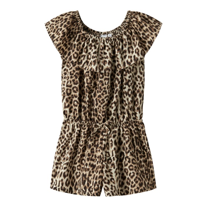 NAME IT KIDS NKFVINAYA SS PLAYSUIT FFFFF NOOS Black/LEOPARD AOP | Freewear NKFVINAYA SS PLAYSUIT FFFFF NOOS - www.freewear.nl - Freewear