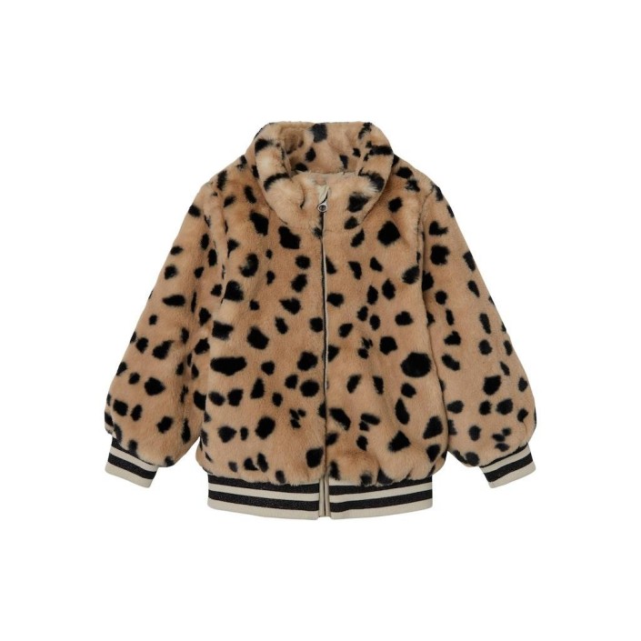 NAME IT MINI NMFMINDY FAUX FUR JACKET LEO Humus | Freewear NMFMINDY FAUX FUR JACKET LEO - www.freewear.nl - Freewear