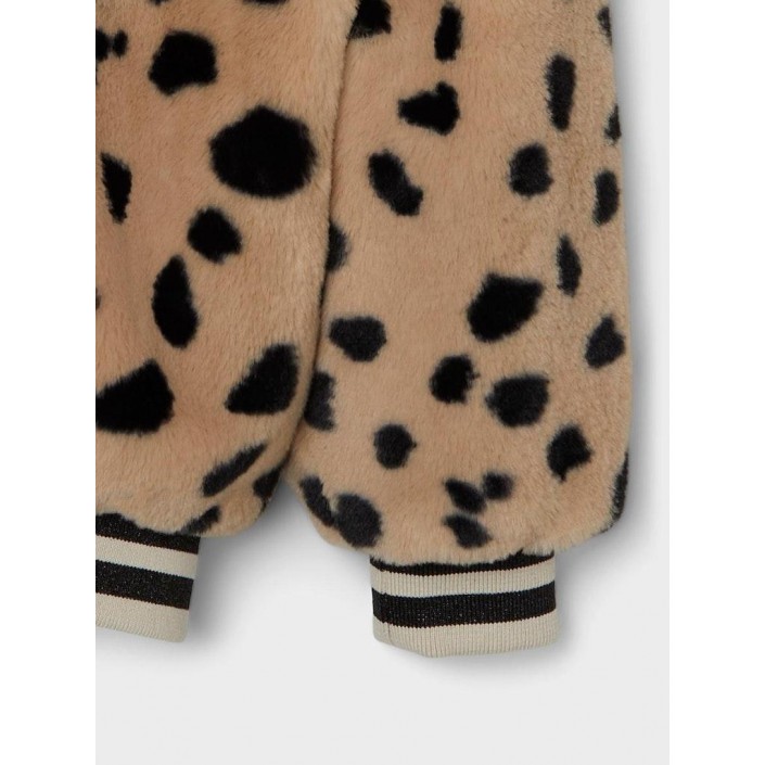 NAME IT MINI NMFMINDY FAUX FUR JACKET LEO Humus | Freewear NMFMINDY FAUX FUR JACKET LEO - www.freewear.nl - Freewear
