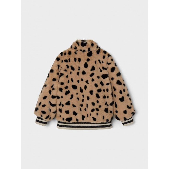 NAME IT MINI NMFMINDY FAUX FUR JACKET LEO Humus | Freewear NMFMINDY FAUX FUR JACKET LEO - www.freewear.nl - Freewear