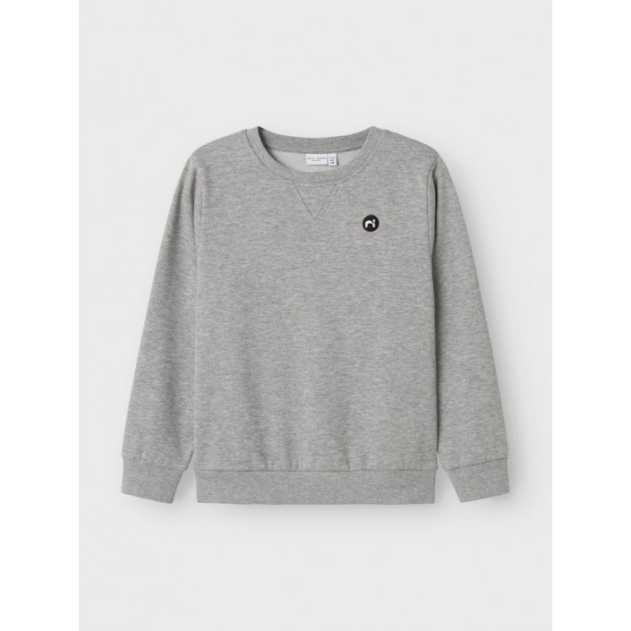 NAME IT KIDS NKMVIMO LS SWEAT BRU NOOS Grey Melange | Freewear NKMVIMO LS SWEAT BRU NOOS - www.freewear.nl - Freewear