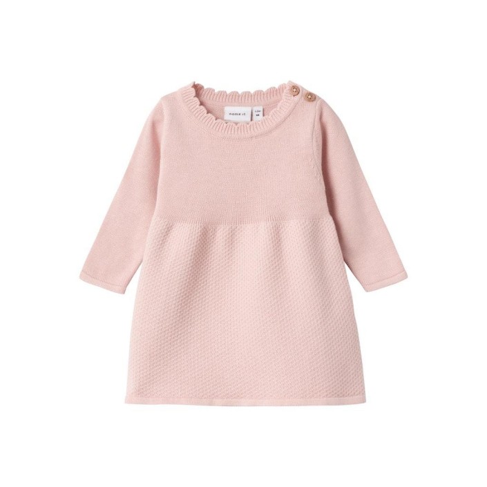 Name It NBFOSOLLI LS KNIT DRESS Rose Smoke | Freewear NBFOSOLLI LS KNIT DRESS - www.freewear.nl - Freewear