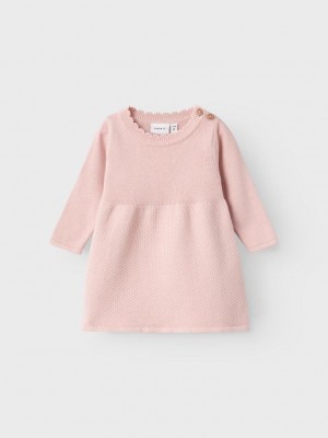 Name It NBFOSOLLI LS KNIT DRESS Rose Smoke | Freewear NBFOSOLLI LS KNIT DRESS - www.freewear.nl - Freewear