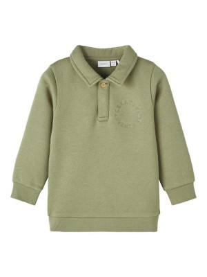 NAME IT MINI NMMOZZY SWEAT BRU Oil Green | Freewear NMMOZZY SWEAT BRU - www.freewear.nl - Freewear