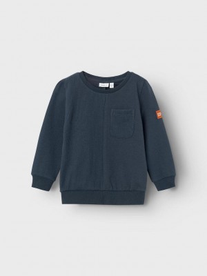 NAME IT MINI NMMNIKOLAI SWEAT BRU India Ink | Freewear NMMNIKOLAI SWEAT BRU - www.freewear.nl - Freewear