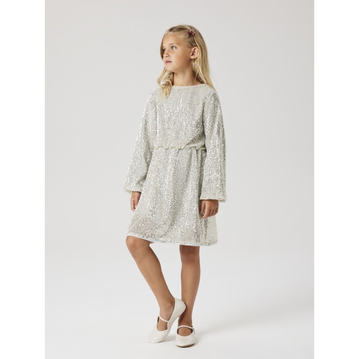NAME IT KIDS NKFRANTELLA LS DRESS Frosted Almond | Freewear NKFRANTELLA LS DRESS - www.freewear.nl - Freewear