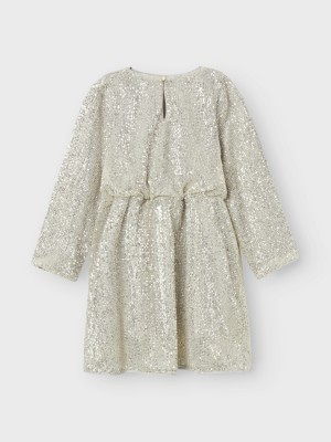 NAME IT KIDS NKFRANTELLA LS DRESS Frosted Almond | Freewear NKFRANTELLA LS DRESS - www.freewear.nl - Freewear