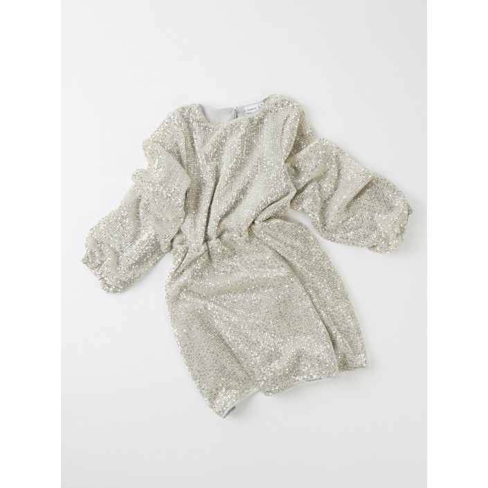 NAME IT KIDS NKFRANTELLA LS DRESS Frosted Almond | Freewear NKFRANTELLA LS DRESS - www.freewear.nl - Freewear