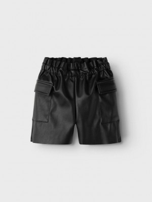 NAME IT MINI NMFSIANINE PU SHORTS Black | Freewear NMFSIANINE PU SHORTS - www.freewear.nl - Freewear