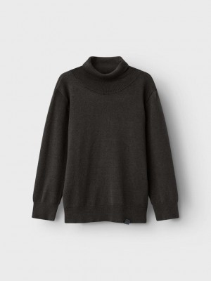 NAME IT MINI NMMROMIL LS ROLLNECK KNIT Black | Freewear NMMROMIL LS ROLLNECK KNIT - www.freewear.nl - Freewear