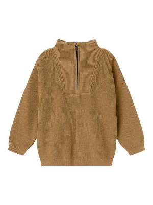 NAME IT MINI NMMSEFOLLE LS KNIT Bone Brown | Freewear