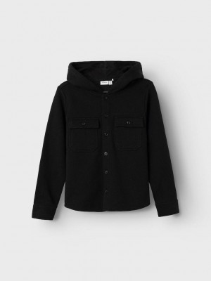 NAME IT KIDS NKMSOFAN LS OVERSHIRT WH Black | Freewear NKMSOFAN LS OVERSHIRT WH - www.freewear.nl - Freewear