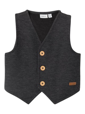 NAME IT MINI NMMROBINO VEST UNB Dark Grey Melange | Freewear NMMROBINO VEST UNB - www.freewear.nl - Freewear