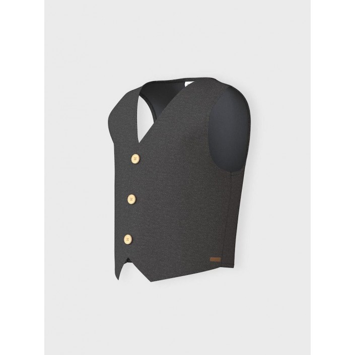 NAME IT MINI NMMROBINO VEST UNB Dark Grey Melange | Freewear NMMROBINO VEST UNB - www.freewear.nl - Freewear