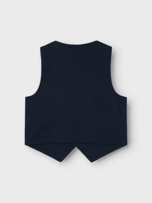 NAME IT MINI NMMROBINO VEST UNB Dark Sapphire | Freewear NMMROBINO VEST UNB - www.freewear.nl - Freewear