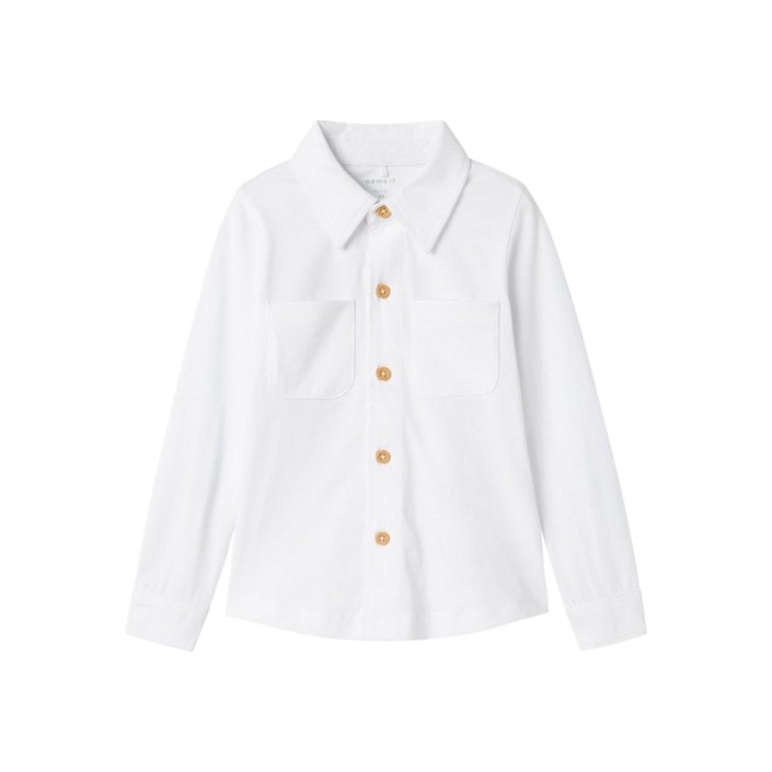 NAME IT MINI NMMRONALD LS JERSEY SHIRT Bright White | Freewear NMMRONALD LS JERSEY SHIRT - www.freewear.nl - Freewear