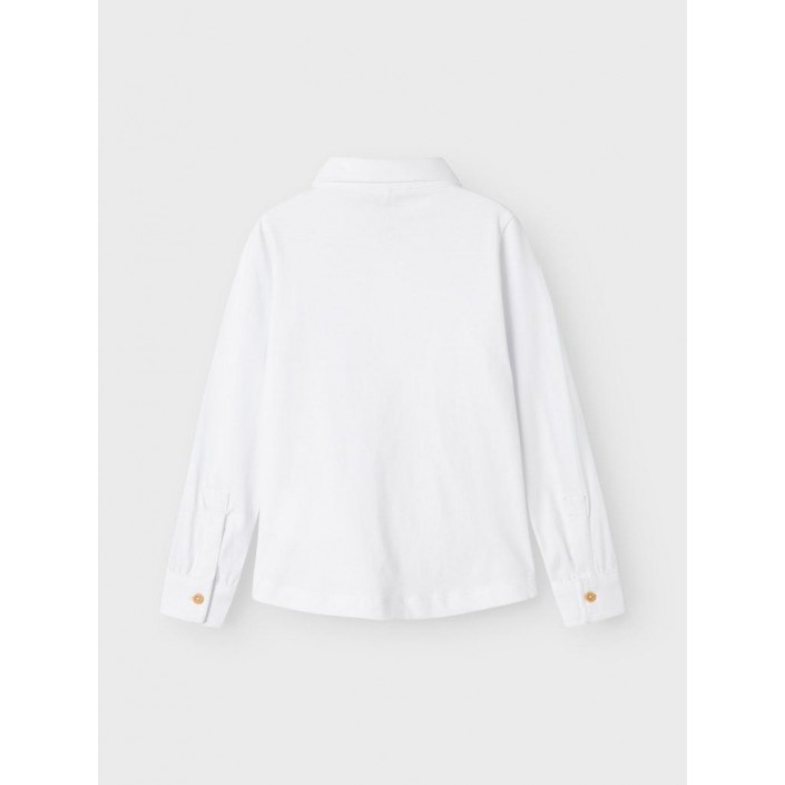 NAME IT MINI NMMRONALD LS JERSEY SHIRT Bright White | Freewear NMMRONALD LS JERSEY SHIRT - www.freewear.nl - Freewear