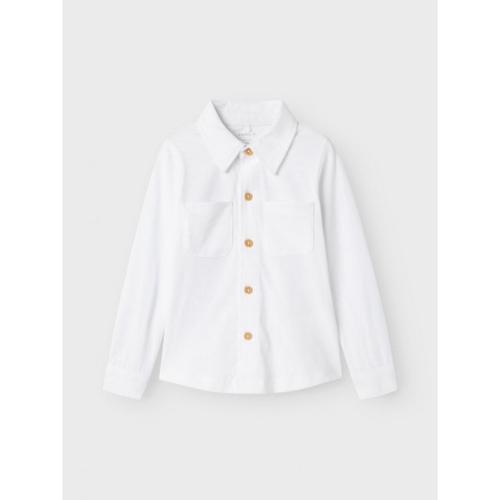 NAME IT MINI NMMRONALD LS JERSEY SHIRT Bright White | Freewear NMMRONALD LS JERSEY SHIRT - www.freewear.nl - Freewear