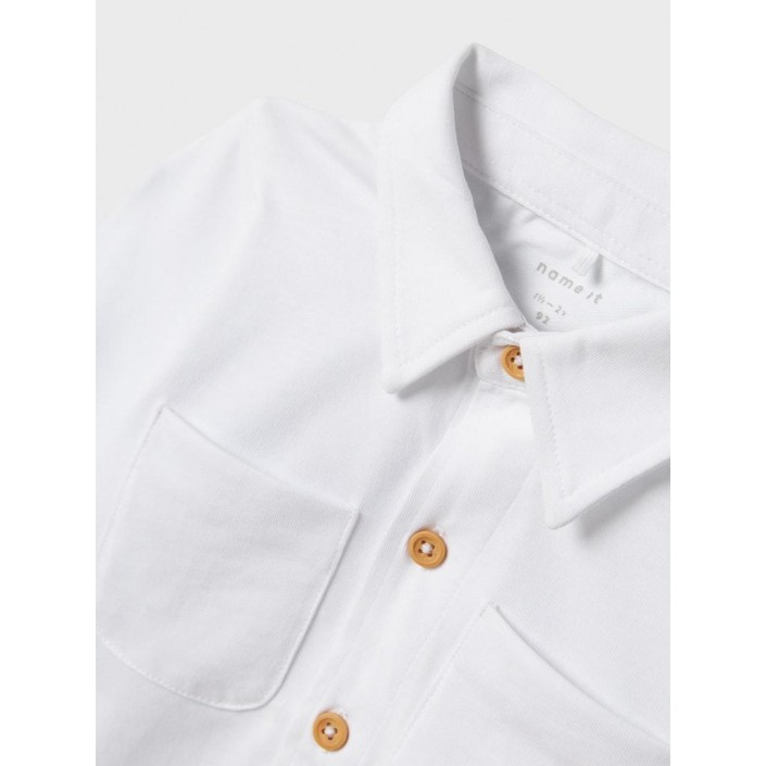 NAME IT MINI NMMRONALD LS JERSEY SHIRT Bright White | Freewear NMMRONALD LS JERSEY SHIRT - www.freewear.nl - Freewear