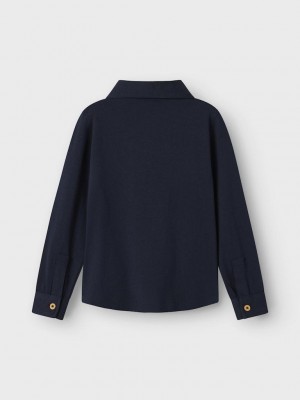 NAME IT MINI NMMRONALD LS JERSEY SHIRT Dark Sapphire | Freewear NMMRONALD LS JERSEY SHIRT - www.freewear.nl - Freewear