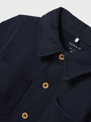 NAME IT MINI NMMRONALD LS JERSEY SHIRT Dark Sapphire | Freewear NMMRONALD LS JERSEY SHIRT - www.freewear.nl - Freewear